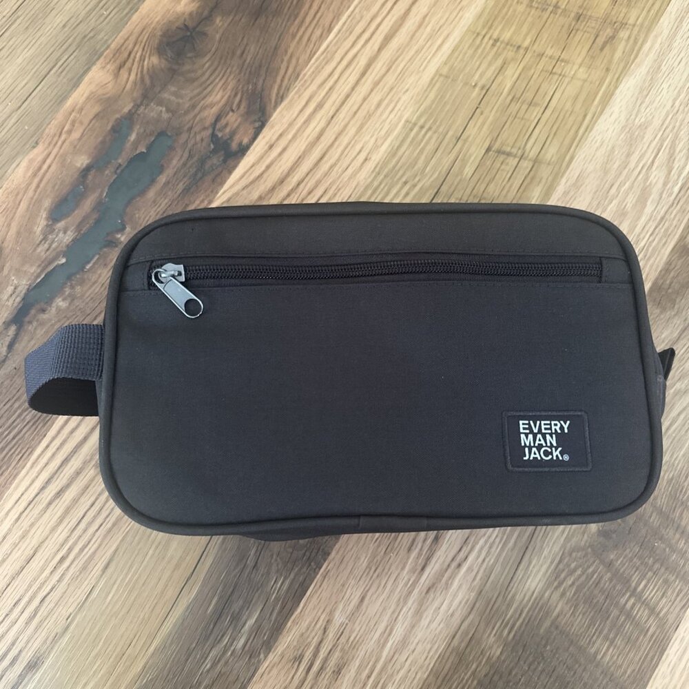 Every Man Jack Men Toiletry Wash Bag Travel Pouch Toiletries Dopp Kit Brown